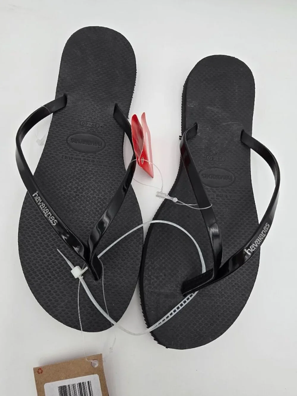 Havaianas You Metallic flip-flop sandals in Black Size 9 - Picture 4 of 6